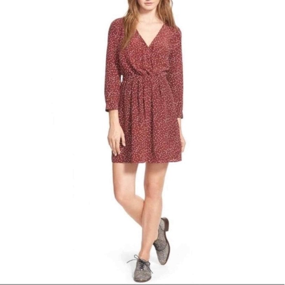 Madewell Dresses & Skirts - Madewell Kali Wrap 100% Silk Boho Dress Size 6